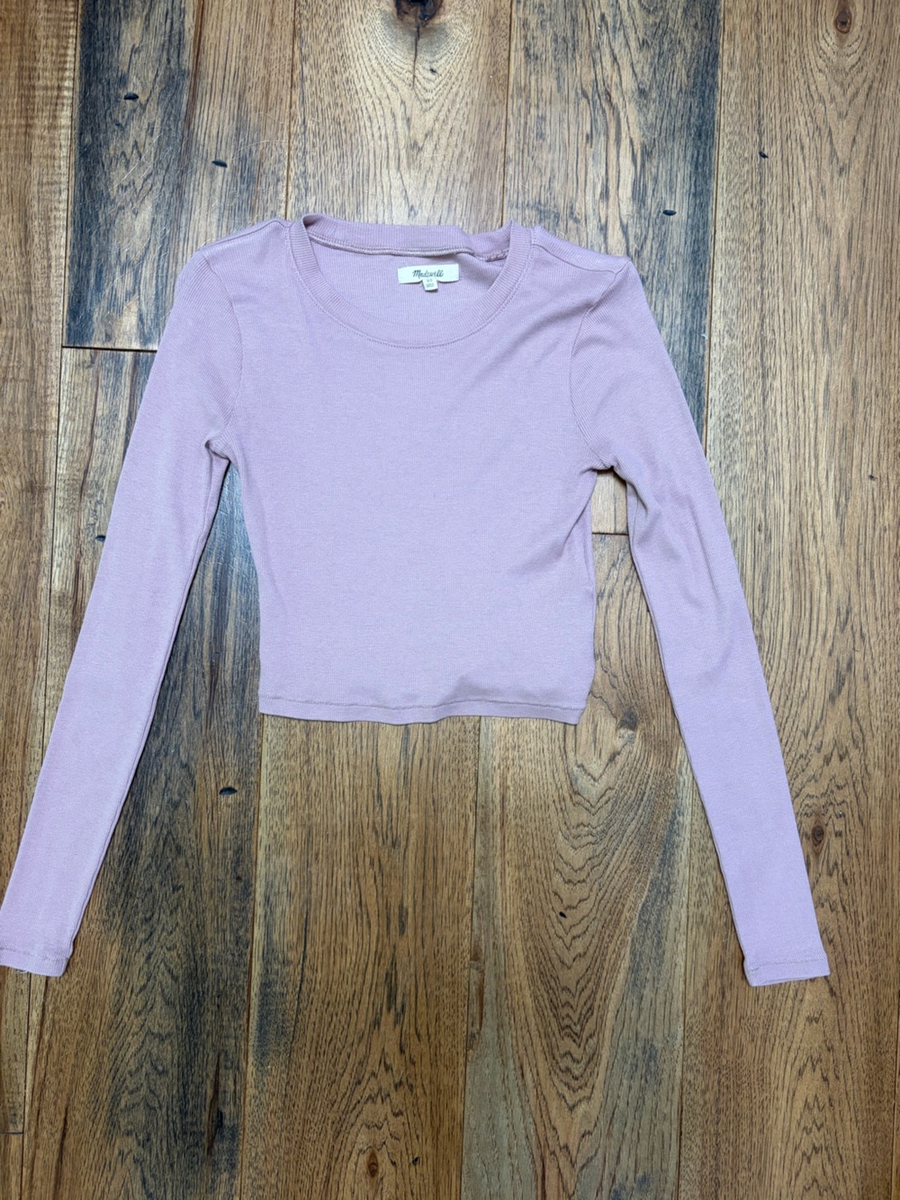 Madewell Cropped Ribbed Long Sleeve